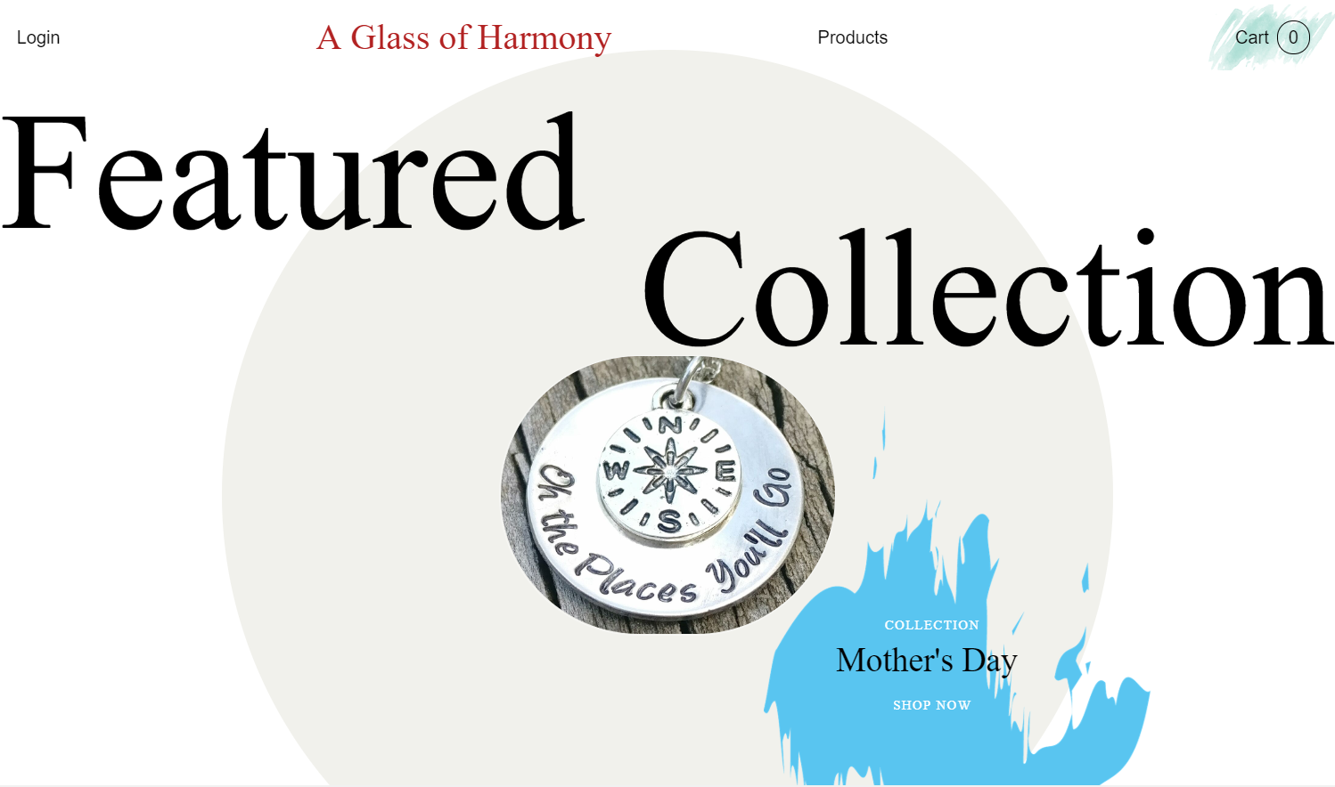 a glass of harmony site home page